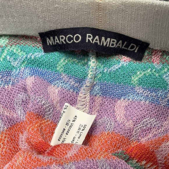 Marco Rambaldi Multicolor Heart Flare Knit Pants Small - Picture 8 of 10